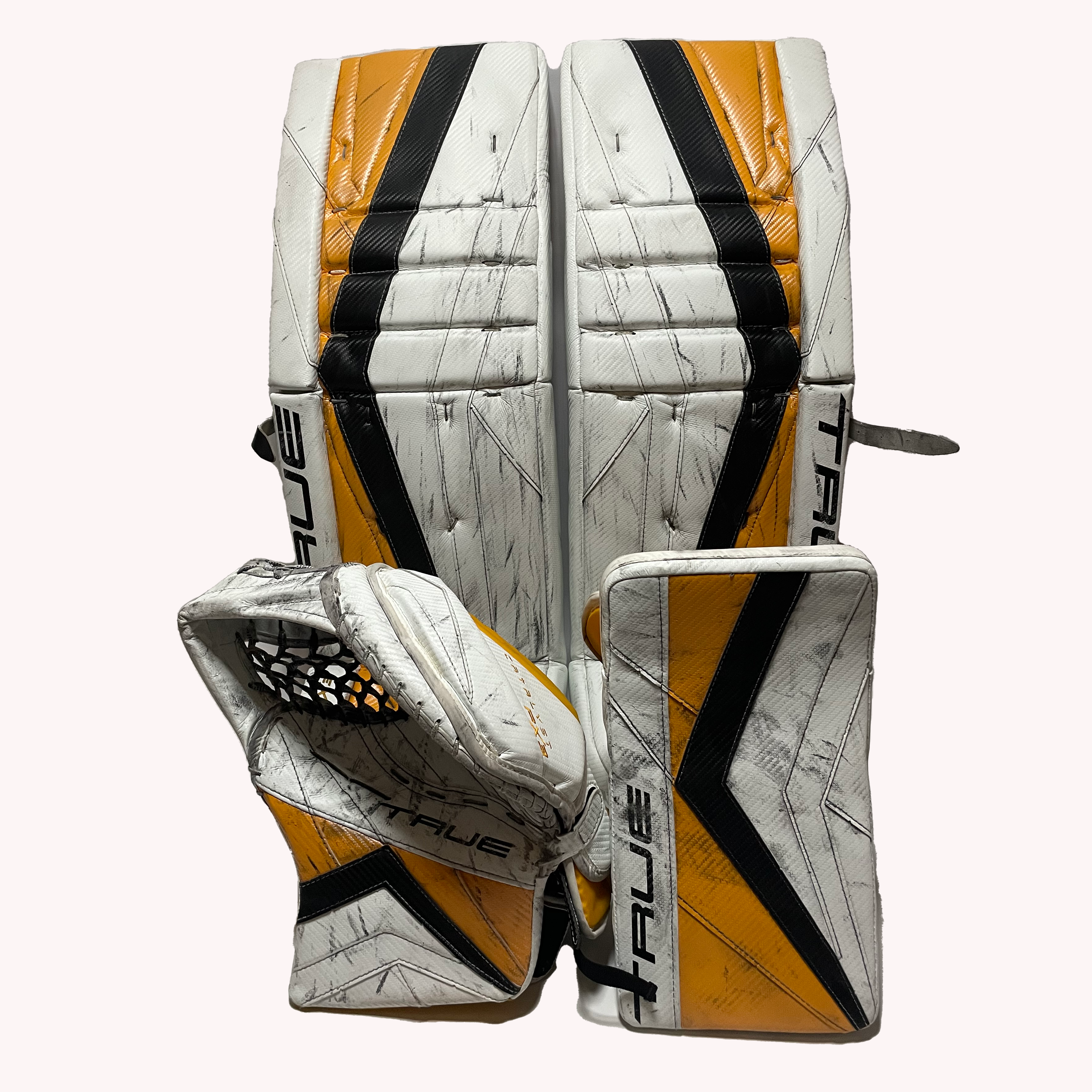 True Catalyst PX3 - Ensemble de gardien de but Pro Stock d'occasion (blanc/jaune/noir)